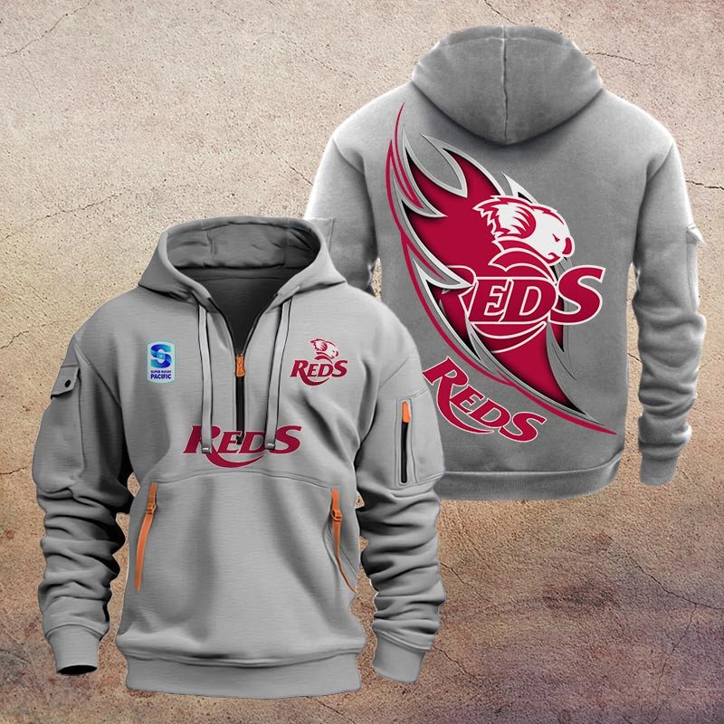 Super Rugby Queensland Reds Half-zip Hoodie Gift For Fans Super Rugby Queensland Reds Half-zip Hoodie Gift For Fans