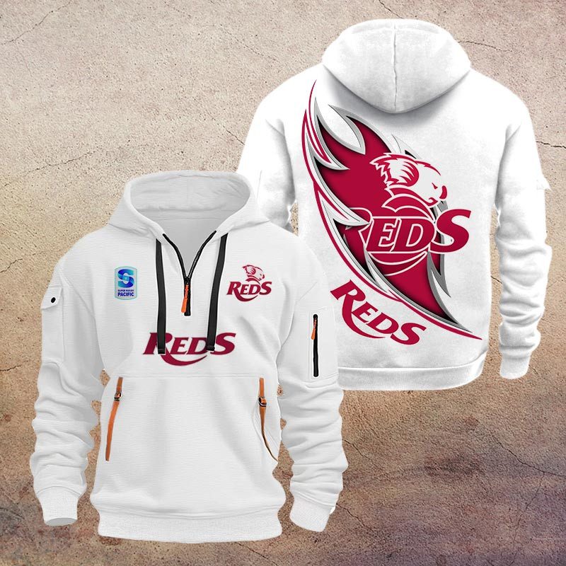 Super Rugby Queensland Reds Half-zip Hoodie Gift For Fans Super Rugby Queensland Reds Half-zip Hoodie Gift For Fans
