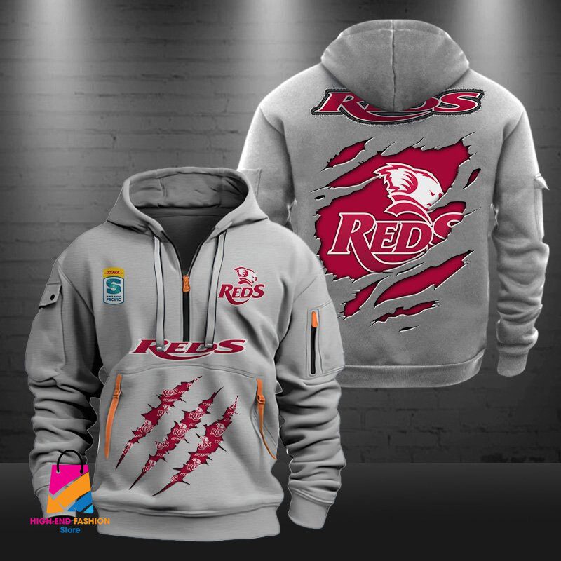 Auspiritmerch Queensland Reds Sports Hoodie Zipper Gift For Fans Auspiritmerch Queensland Reds Sports Hoodie Zipper Gift For Fans