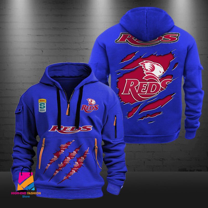 Auspiritmerch Queensland Reds Sports Hoodie Zipper Gift For Fans Auspiritmerch Queensland Reds Sports Hoodie Zipper Gift For Fans