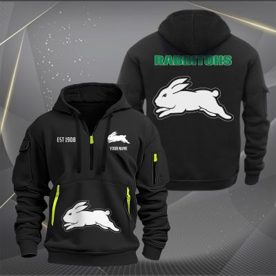 NRL South Sydney Rabbitohs Personalized Half-zip Hoodie Gift For Fans