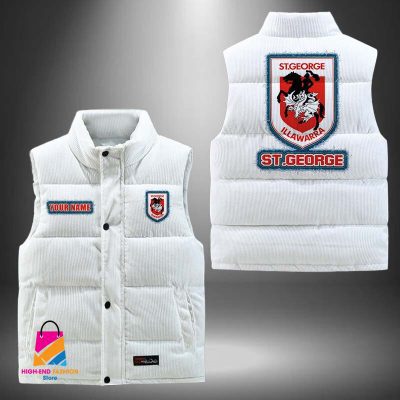 NRL St. George Illawarra Dragons Personalized Style Sleeveless Puffer Jacket Gift For Fans