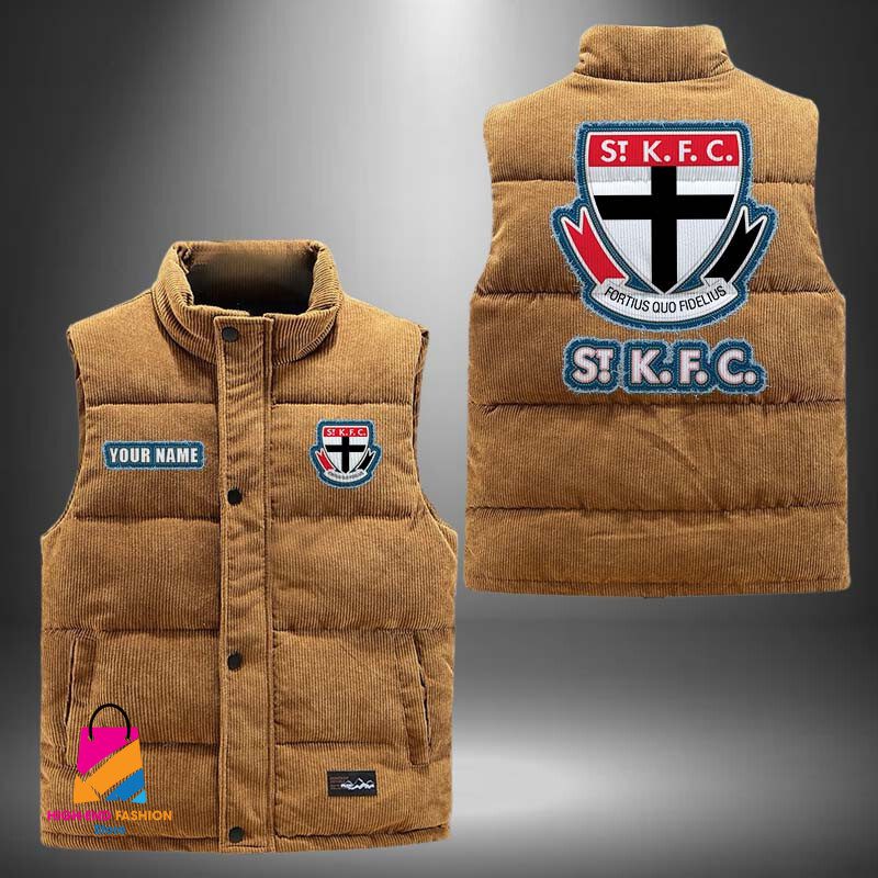 AFL St Kilda Football Personalized Style Sleeveless Puffer Jacket Gift For Fans AFL St Kilda Football Personalized Style Sleeveless Puffer Jacket Gift For Fans