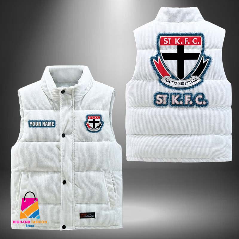 AFL St Kilda Football Personalized Style Sleeveless Puffer Jacket Gift For Fans AFL St Kilda Football Personalized Style Sleeveless Puffer Jacket Gift For Fans
