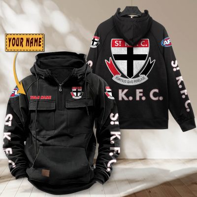 AFL St Kilda Personalized Half-zip Tactical  Hoodie Gift For Fans