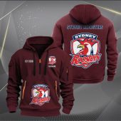 NRL Sydney Roosters Personalized Half-zip Hoodie Gift For Fans