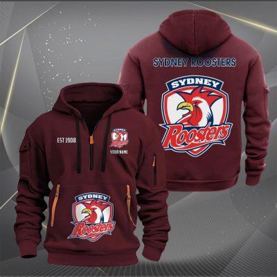 NRL Sydney Roosters Personalized Half-zip Hoodie Gift For Fans