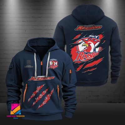 NRL Sydney Roosters Half-zip Hoodie Gift For Fans
