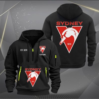 AFL Sydney Swans Personalized Half-zip Hoodie Gift For Fans