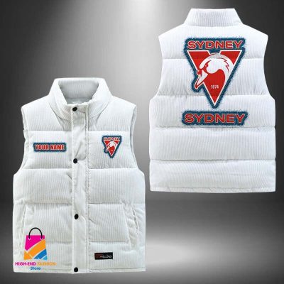 AFL Sydney Swans Personalized Style Sleeveless Puffer Jacket Gift For Fans