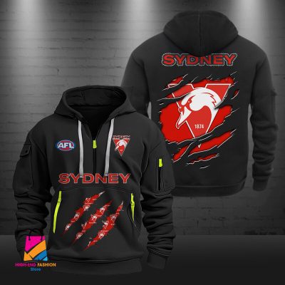 AFL Sydney Swans Half-zip Hoodie Gift For Fans