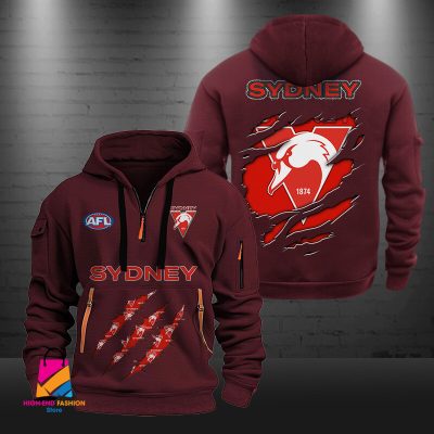 AFL Sydney Swans Half-zip Hoodie Gift For Fans