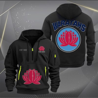 Super Rugby Waratahs Personalized Half-zip Hoodie Gift For Fans