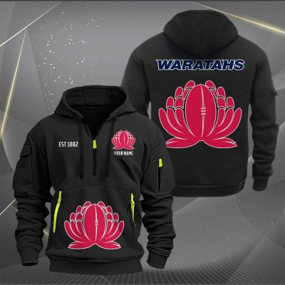 Super Rugby Waratahs Personalized Half-zip Hoodie Gift For Fans