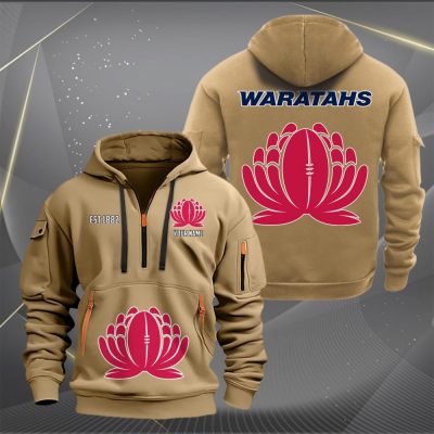 Super Rugby Waratahs Personalized Half-zip Hoodie Gift For Fans