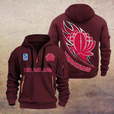 Super Rugby Waratahs Half-zip Hoodie Gift For Fans