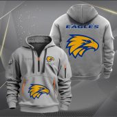 AFL West Coast Eagles Personalized Half-zip Hoodie Gift For Fans