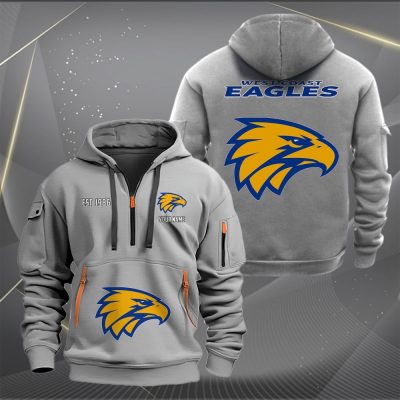AFL West Coast Eagles Personalized Half-zip Hoodie Gift For Fans