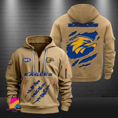 AFL West Coast Eagles Half-zip Hoodie Gift For Fans