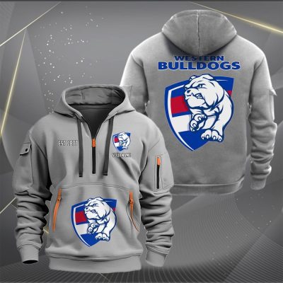AFL Western Bulldogs Personalized Half-zip Hoodie Gift For Fans