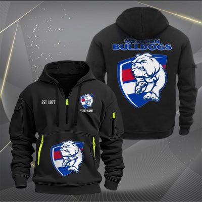 AFL Western Bulldogs Personalized Half-zip Hoodie Gift For Fans
