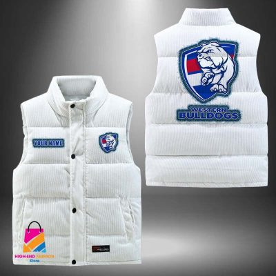 AFL Western Bulldogs Personalized Style Sleeveless Puffer Jacket Gift For Fans