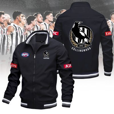 AFL Collingwood Magpies Custom Name Lapel Jacket