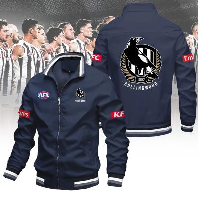 AFL Collingwood Magpies Custom Name Lapel Jacket