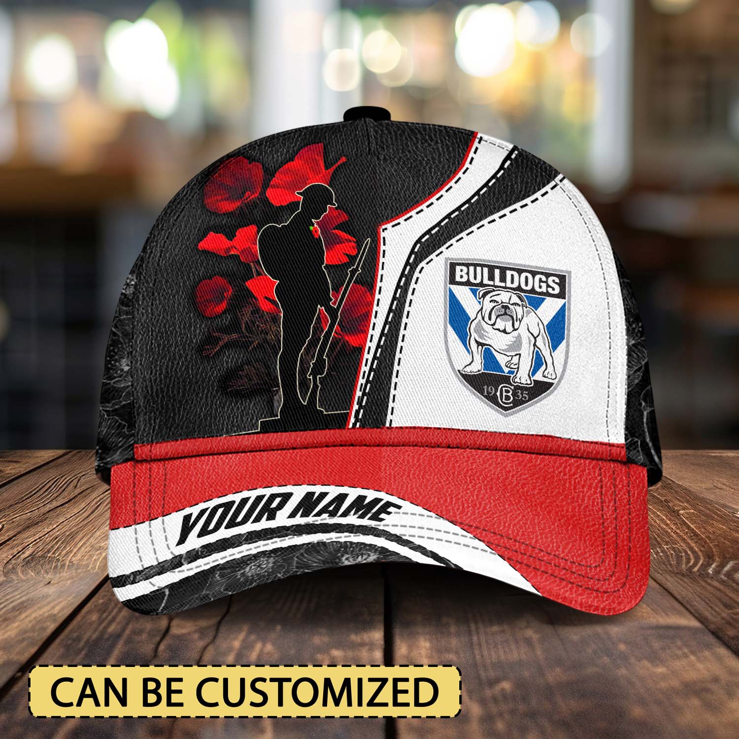NRL Canterbury-Bankstown Bulldogs x Anzac Day Custom Name Classic Cap Gift For Fans NRL Canterbury-Bankstown Bulldogs x Anzac Day Custom Name Classic Cap Gift For Fans