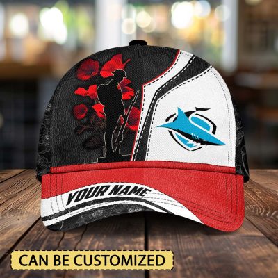 NRL Cronulla-Sutherland Sharks x Anzac Day Custom Name Classic Cap Gift For Fans