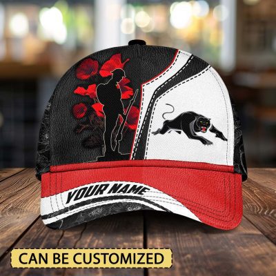 NRL Penrith Panthers x Anzac Day Custom Name Classic Cap Gift For Fans