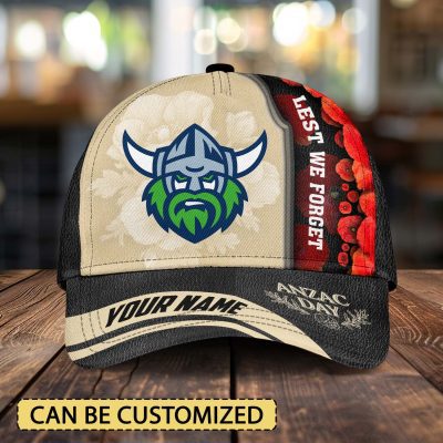 NRL Canberra Raiders x Anzac Day Custom Name Classic Cap Gift For Fans