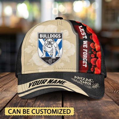 NRL Canterbury-Bankstown Bulldogs x Anzac Day Custom Name Classic Cap Gift For Fans