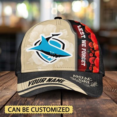 NRL Cronulla-Sutherland Sharks x Anzac Day Custom Name Classic Cap Gift For Fans