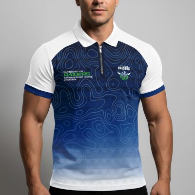 NRL Canberra Raiders Personalized Zip Polo Shirt Gift For Fans
