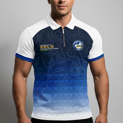 NRL Parramatta Eels Personalized Zip Polo Shirt Gift For Fans