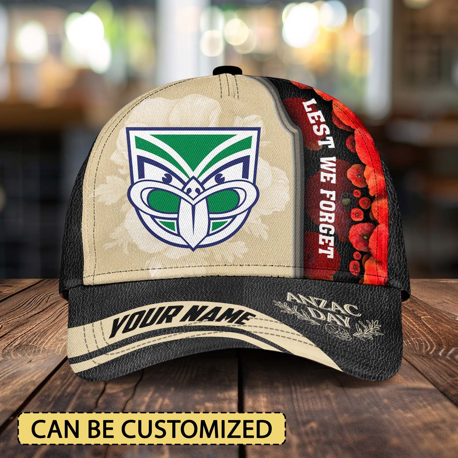 NRL New Zealand Warriors x Anzac Day Custom Name Classic Cap Gift For Fans NRL New Zealand Warriors x Anzac Day Custom Name Classic Cap Gift For Fans