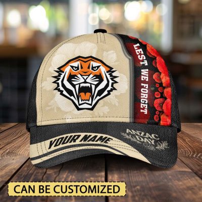 NRL Wests Tigers x Anzac Day Custom Name Classic Cap Gift For Fans