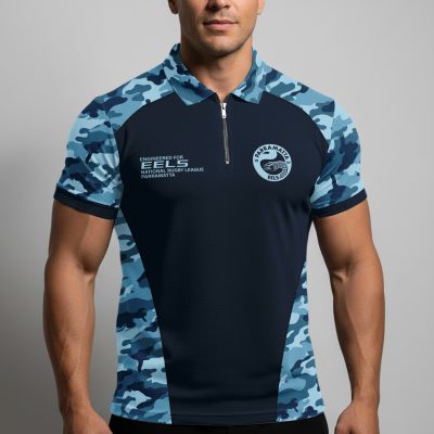 NRL Parramatta Eels Personalized Zip Polo Shirt Gift For Fans
