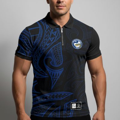NRL Parramatta Eels Personalized Zip Polo Shirt Gift For Fans