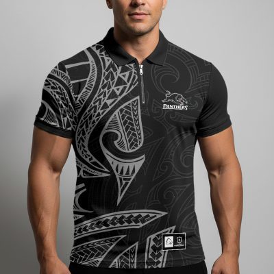 NRL Penrith Panthers Personalized Zip Polo Shirt Gift For Fans