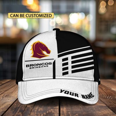 NRL Brisbane Broncos Custom Name Classic Cap Gift For Fans