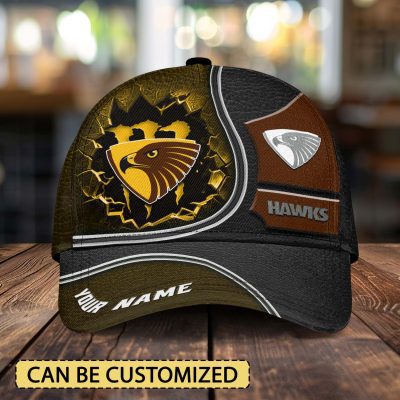 AFL Hawthorn Hawks Sports Custom Name Classic Cap Gift For Fans