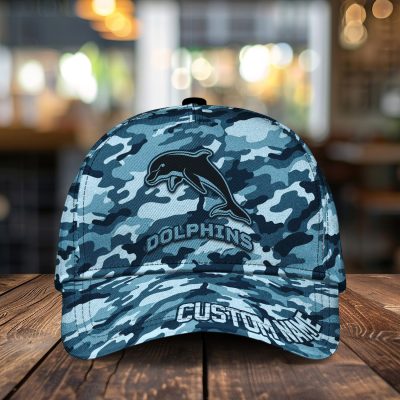 NRL Dolphins Custom Name Classic Cap Gift For Fans