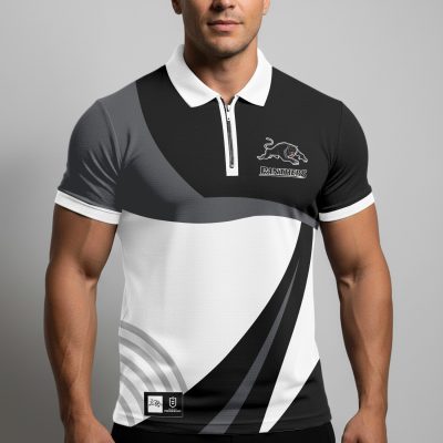 NRL Penrith Panthers Personalized Zip Polo Shirt Gift For Fans