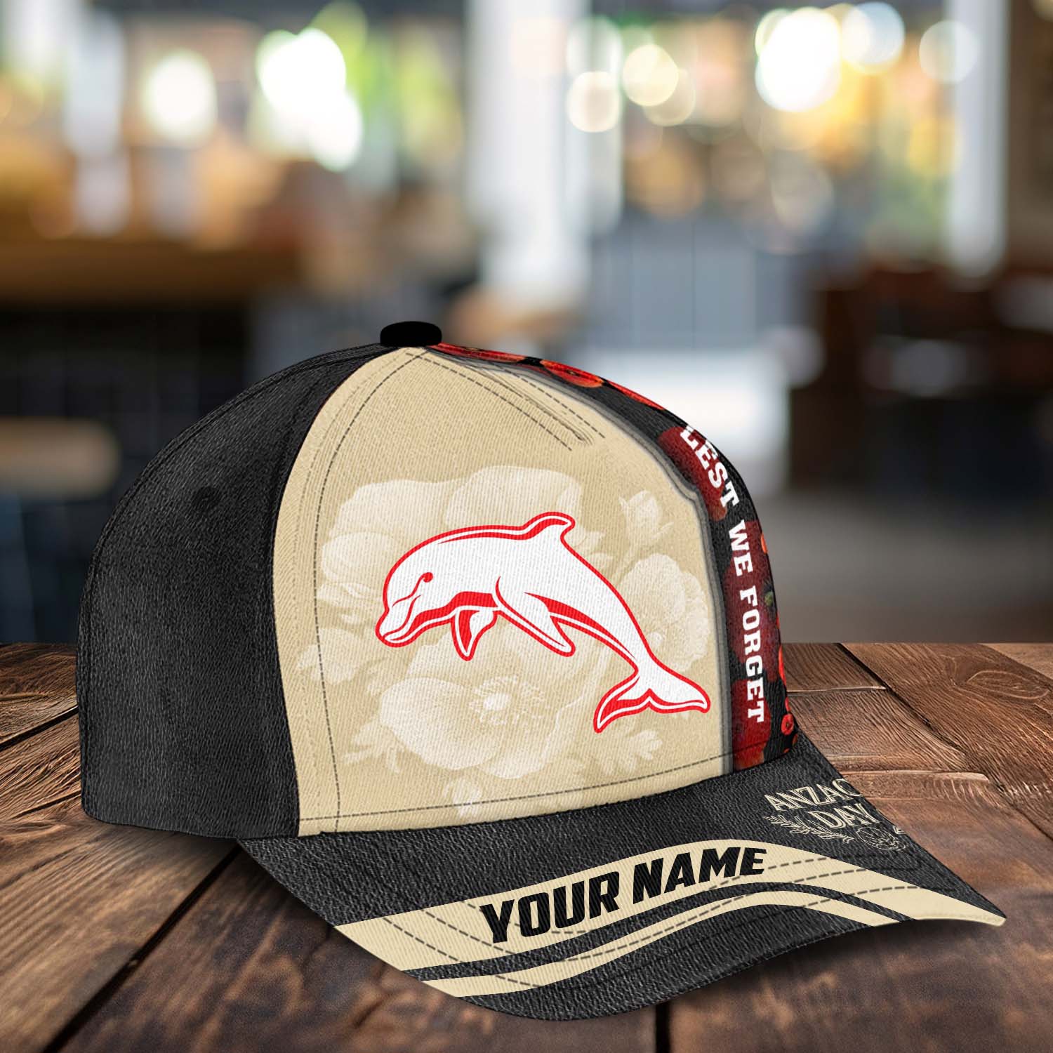 NRL Dolphins x Anzac Day Custom Name Classic Cap Gift For Fans NRL Dolphins x Anzac Day Custom Name Classic Cap Gift For Fans