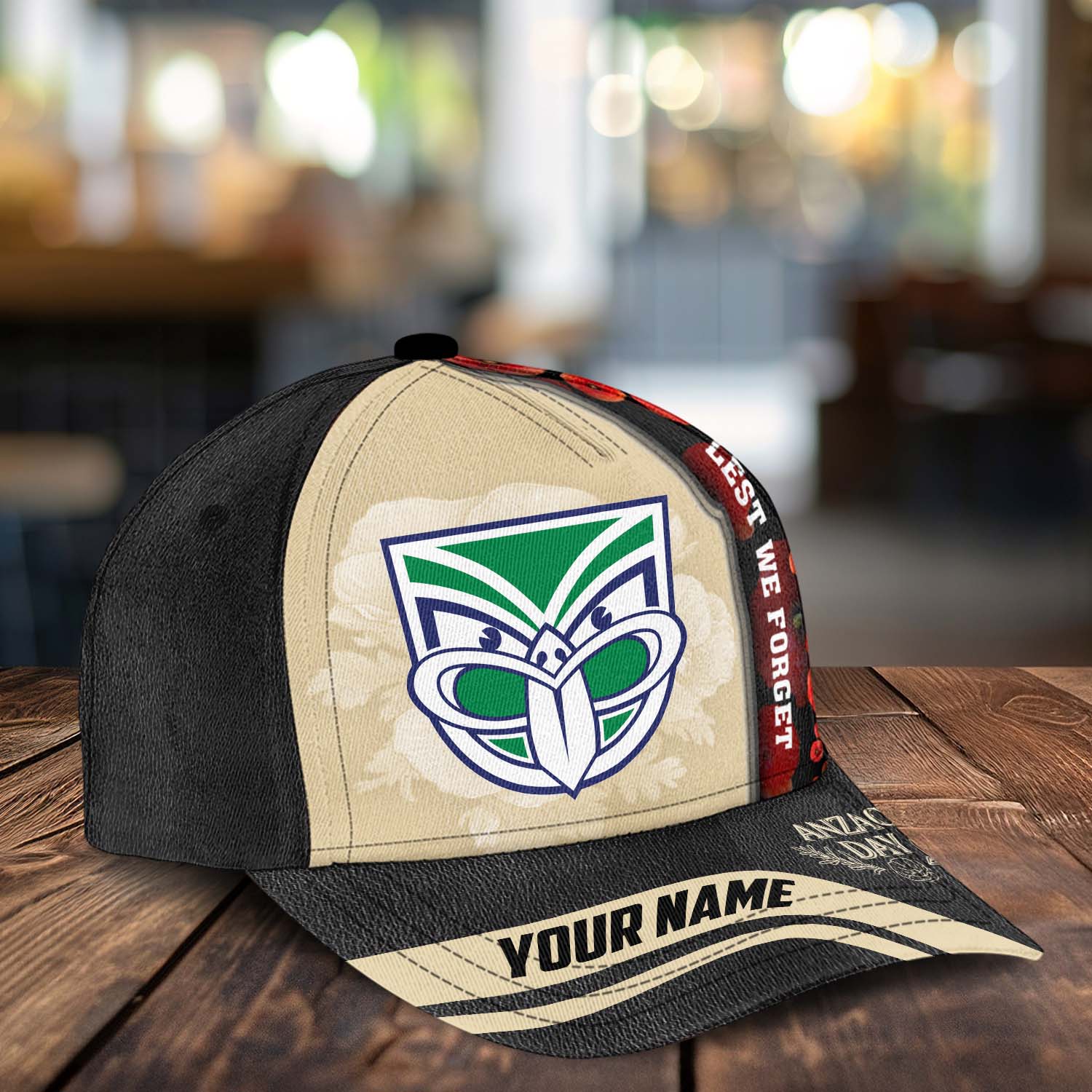NRL New Zealand Warriors x Anzac Day Custom Name Classic Cap Gift For Fans NRL New Zealand Warriors x Anzac Day Custom Name Classic Cap Gift For Fans