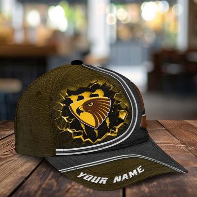 AFL Hawthorn Hawks Sports Custom Name Classic Cap Gift For Fans