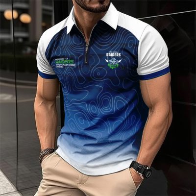 NRL Canberra Raiders Personalized Zip Polo Shirt Gift For Fans