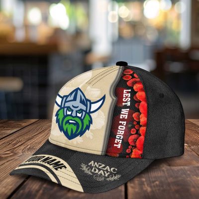 NRL Canberra Raiders x Anzac Day Custom Name Classic Cap Gift For Fans
